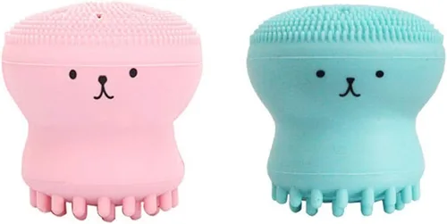Miniatura 15 de Cute Little Octopus - Cepillo de limpieza facial de silicona para limpieza profunda, exfoliación, removedor de maquillaje, masaje (1 unidad, verde)