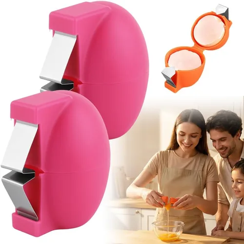 Miniatura 10 de Abridor de cáscara de huevo, herramienta de acero inoxidable, separador de huevos multifuncional para huevos crudos y duros, pelador de huevos