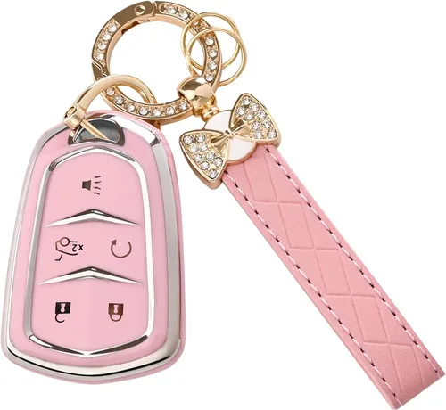 Miniatura 15 de TECARATE Funda para llavero VW – Funda de TPU suave compatible con VW Jetta Atlas Golf Polo Passat MK8 Tiguan Beetle Gti Smart Remote Key (3 botones)