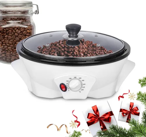 JIAWANSHUN Tostador de café eléctrico 17.64 oz Tostador de grano de café 32.0-464.0 °F antiadherente para el hogar granos de cacahuete tostador 1200