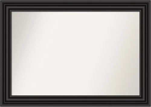 Miniatura 353 de Amanti Art Espejo personalizado, espejo de baño negro puente, espejo de pared o espejo de tocador de baño sobre el fregadero (26 x 26 pulgadas)