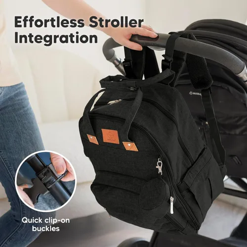 Miniatura 5 de Mochila de Pañales KeaBabies - Gran Bolso de Pañales para Bebé con Cambiador, para Niño, Niña, Mochila de Viaje para Mamá y Papá, Impermeable