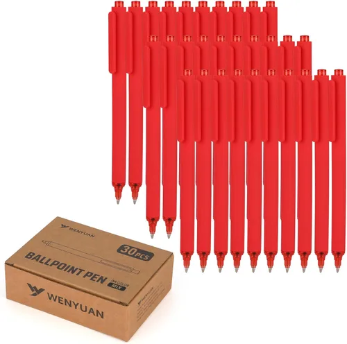 Miniatura 21 de WY WENYUAN Bolígrafos a granel, paquete de 30 bolígrafos negros de bola (punta media de 1.0 mm) - Bolígrafos de escritura suave sin manchas tipo