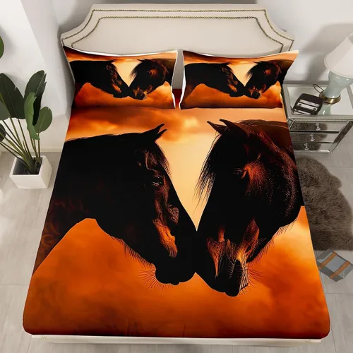 Miniatura 45 de Erosebridal Happy Camping - Sábana bajera ajustable individual para niños, diseño de animales del bosque del bosque, para bebés, niños y niñas