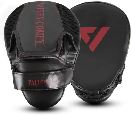 Miniatura 9 de Valleycomfy - Manoplas de boxeo para puñetazos, almohadillas de boxeo para guantes para hombres, ideal para entrenamiento de boxeo, kickboxing, Negro