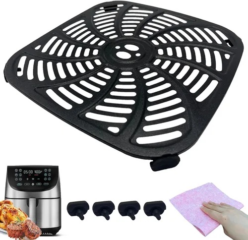 Miniatura 14 de ALJ Bandeja de repuesto para freidora de aire Chefman 3.7QT/3.6QT/3.5QT, revestimiento antiadherente de doble capa mejorado, sartén para freidora