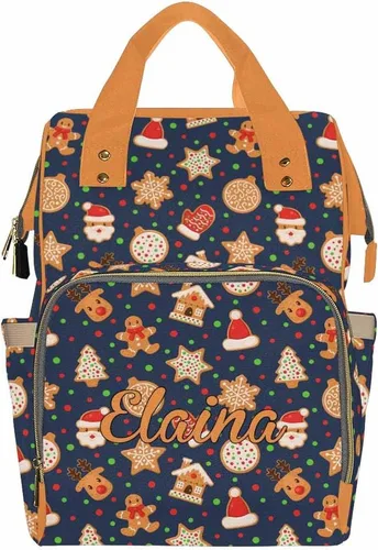 Miniatura 15 de Mochila personalizada para pañales con nombre, mochila grande multifuncional personalizada para pañales de gran capacidad, bolsa de mamá para nueva