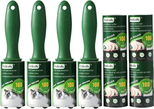Fedicelly Rodillos Quitapelusas para Pelo de Mascotas Extra Adhesivos para Ropa, Removedor de Pelo de Gatos y Perros para Lavandería, Muebles,