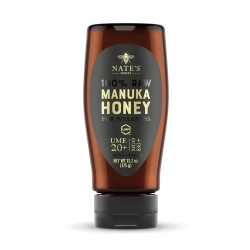 Miniatura 17 de Nate's Raw Manuka Honey New Zealand MGO 83+ Certificado UMF 5+ Botella exprimible de 13.2 oz