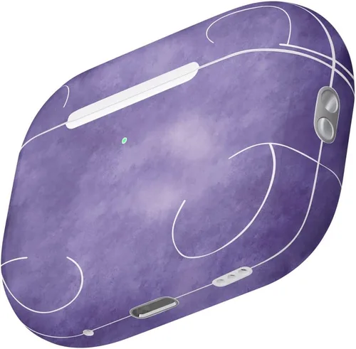 Miniatura 3 de MightySkins - Fundas compatibles con Apple AirPods Pro 2 - Aerógrafo morado Funda protectora de vinilo duradera y única Fácil de aplicar, quitar