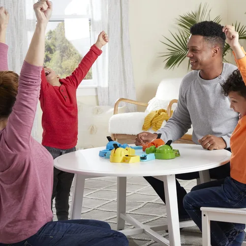Miniatura 5 de Hungry Hungry Hippos - Juego de mesa para niños, juegos preescolares para 2 a 4 jugadores, juegos infantiles fáciles de jugar, juegos de mesa
