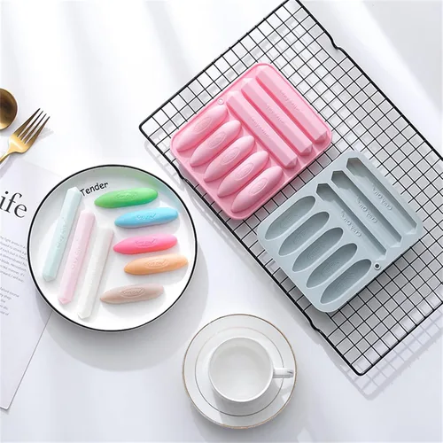 Miniatura 6 de Moldes de silicona aptos para horno, paquete de 4 moldes de silicona triangulares reutilizables 3D surtidos para crayones de cera, velas