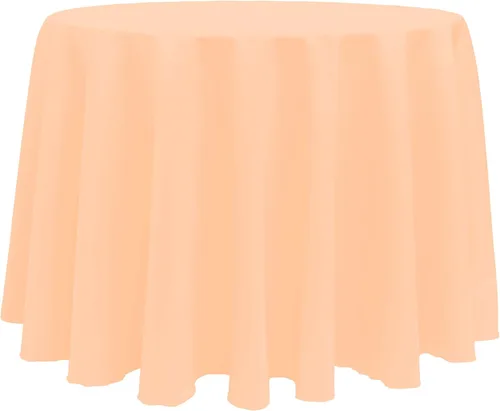 Miniatura 38 de ULTIMATE TEXTILE Mantel redondo de lino de poliéster de 120 pulgadas, color rosa neón