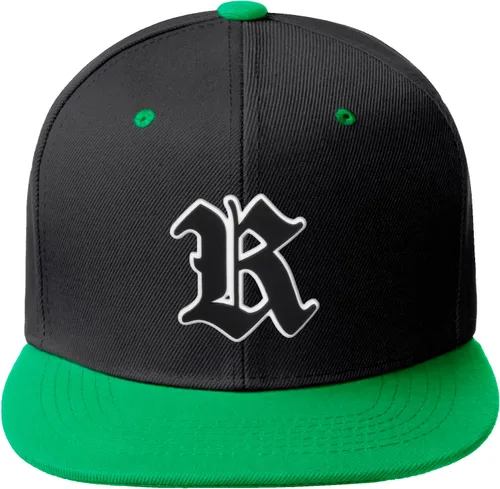 Miniatura 1293 de Daxton Gorra clásica con visera de billete plano con letras del alfabeto inglés antiguo de la A a la Z