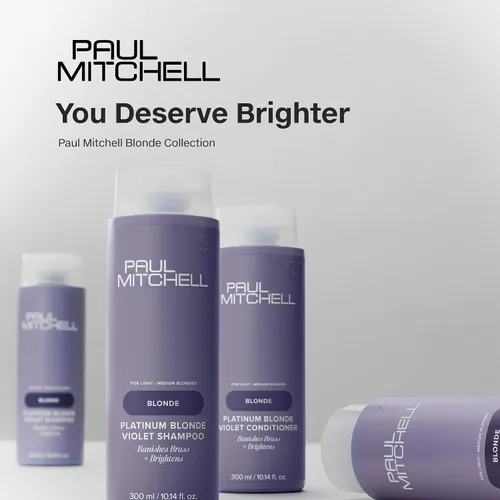 Miniatura 6 de Paul Mitchell Platinum Blonde Violet Shampoo, Banishes Brass + Brightens, Ideal for Light to Medium Blonde, Silver, Gray or White Hair