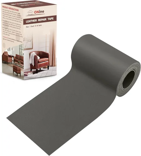 Miniatura 50 de Cinta de reparación de piel de 3 x 60 pulgadas, parche autoadhesivo de reparación de piel para sofás, muebles, asiento del conductor (color negro)