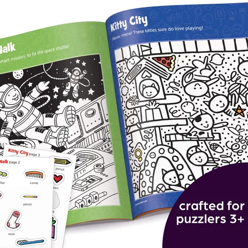 Miniatura 7 de Highlights Hidden Pictures Sticker Fun for Kids Ages 3-6, 4-Pack, 64 Pages of Seek and Find Sticker Activities, Books Double as Coloring Books, 480+