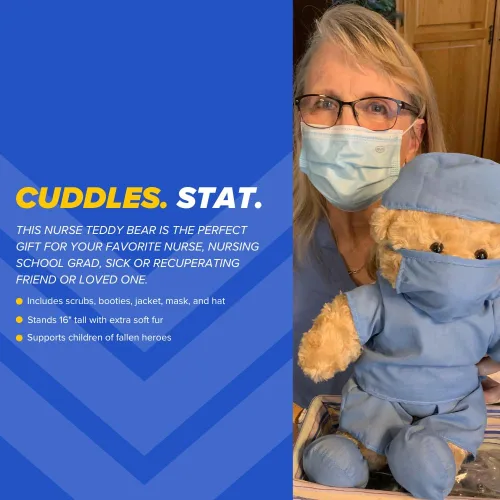 Miniatura 3 de ZZZ Bears, regalo para niños y adultos en el hospital, estudiantes de enfermería y héroes de la salud, oso para recuperación de cirugía