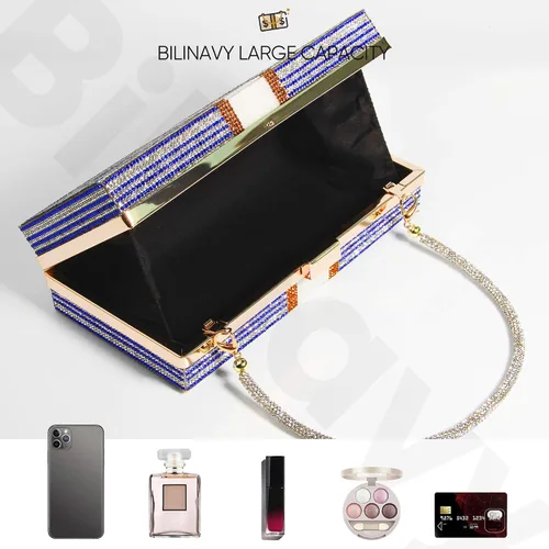Miniatura 6 de Monederos de mano para mujer, monederos de mano de cristal con dinero en efectivo