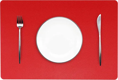 Miniatura 18 de Manteles individuales lavables de cuero para mesa, impermeables, resistentes al calor, fáciles de limpiar para mesa de comedor, cocina