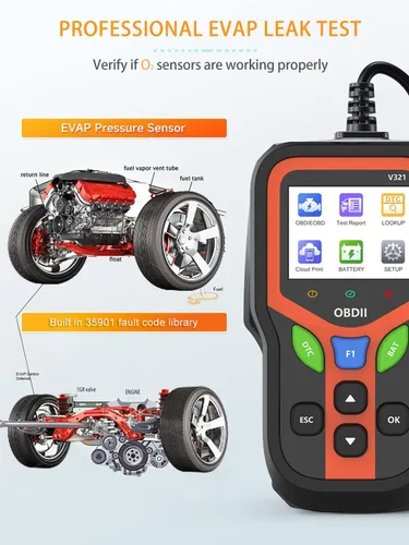 Miniatura 6 de Escáner OBD2 - Herramienta de diagnóstico para lector de códigos de automóvil para comprobar la luz del motor, lector de códigos de fallas
