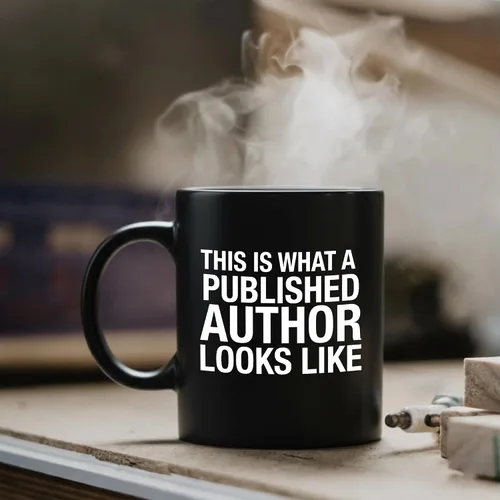 Miniatura 8 de Panvola This Is What A Published Author Looks Like Writer Novelist Gifts Funny Journalist Columnist Poet Taza de cerámica de 11 oz negro