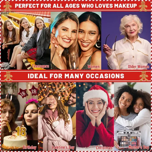 Miniatura 5 de Kit de Maquillaje para Mujeres Kit Completo - Paleta de Sombras de Ojos, Pintalabios, Brillo de Labios, Rubores, Contorno, Iluminadores, Lápiz