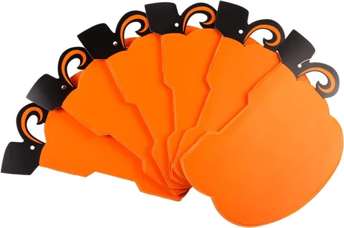Miniatura 3 de JOVITEC Paquete de 6 calabazas de panal de abeja para decoración de mesa de Acción de Gracias, 10.2 pulgadas, decoración de calabaza colgante