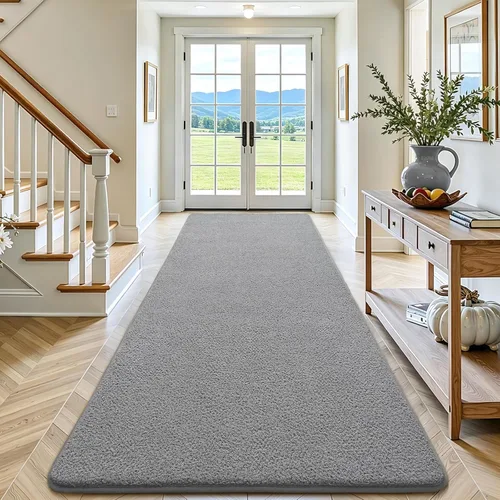 Miniatura 38 de Keeko Alfombra Suave para Pasillo, Alfombras de Pasillo de 2x8 pies para Mesita de Noche Dormitorio Sala de Estar Antideslizante Lavable Moderna
