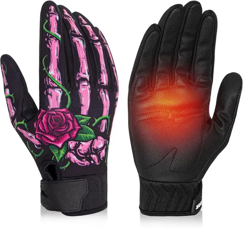 Miniatura 11 de Guantes de motocicleta RIGWARL para hombres y mujeres con función táctil, guante ligero para bicicleta de tierra antideslizante, guante de esqueleto