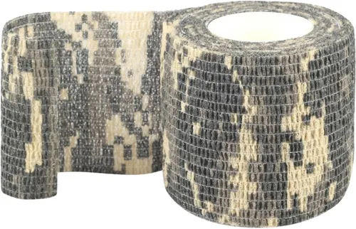 Miniatura 2 de EAmber Cintas de camuflaje de camuflaje de 1.96 x 177 pulgadas, vendaje protector autoadhesivo para linternas, bicicletas, ejército militar