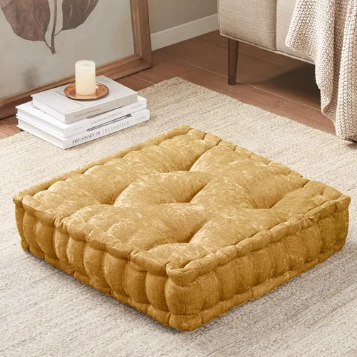 Miniatura 14 de Intelligent Design Azza Almohada de Piso, Cojines Grandes para Sentarse para Adultos, Almohada de Piso para Meditación o Yoga, Chenille Lustroso