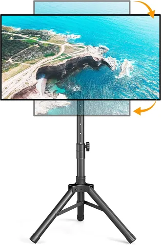 Miniatura 10 de Soporte de TV trípode para televisores de pantalla plana de 23 a 75 pulgadas / curvos de hasta 100 libras, soporte de TV para exteriores