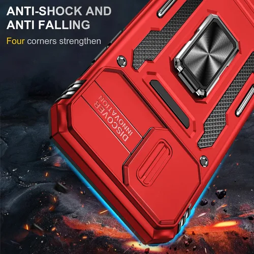 Miniatura 17 de Funda para iPhone 13 Pro con funda para cámara, con soporte de anillo para soporte, con función de montaje magnético para automóvil, para iPhone 13