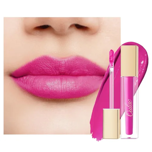 Miniatura 35 de Oulac Lápiz labial rojo líquido mate para mujer, lápiz labial de larga duración, impermeable, sin transferencia, fórmula cremosa de alta 【M08 1000