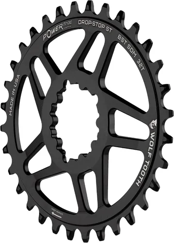 Miniatura 2 de Wolf Tooth Platos elípticos ovalados para bicicleta de montaña de montaje directo para bielas SRAM (30 dientes, Drop-Stop ST, PowerTrac, Boost, MTB)