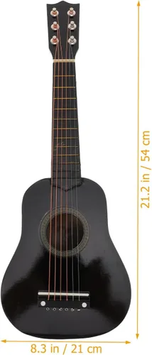 Miniatura 5 de Toddmomy Guitarra acústica de 21 pulgadas para niños, guitarra portátil de madera para niños, tamaño pequeño, instrumento musical