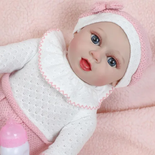 Miniatura 6 de Muñecas realistas de bebé Reborn – Cuerpo suave de vinilo de 17 pulgadas, muñecas realistas recién nacidas, regalo para niños a partir de 3 años