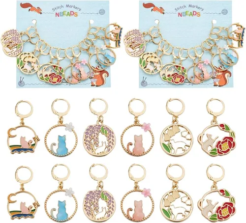 Miniatura 19 de NBEADS 2 Piezas 2 Estilos Cadenas Contador de Filas con Dijes de Abejas, Marcadores de Puntos con Números 0~9 Cuentas Acrílicas Dijes Marcadores