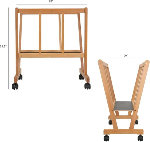 Miniatura 3 de Cappelletto Allegra - Estante de impresión de madera de haya maciza, estante de almacenamiento y exhibición para obras de arte, lienzos y carteras