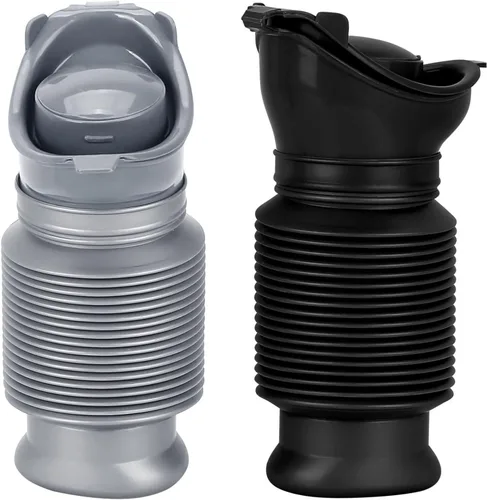 Orinario portátil para hombres y mujeres, botella de urinario de emergencia a prueba de derrames, urinarios plegables a prueba de fugas, botella