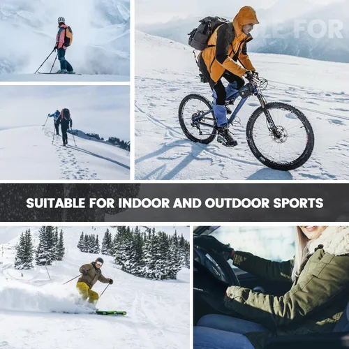 Miniatura 7 de Guantes de invierno para hombres y mujeres guantes de pantalla táctil mejorados resistentes al viento guantes térmicos cálidos para ciclismo correr