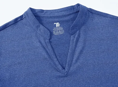 Miniatura 51 de Gopune Polo de golf con cuello en V para mujer, sin cuello, manga corta, ligera, de secado rápido, camisetas de tenis para correr