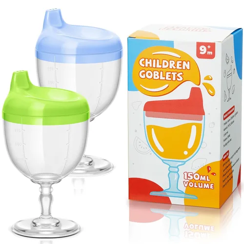 Miniatura 11 de Irenare 1 Pieza Taza Sippy de Vino para Bebé Copa de Plástico Copa Goblet Sin Derrames Vaso de Vino para Bebé Copa Sippy Goblet para Bebé Taza