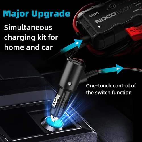 Miniatura 3 de Cable de carga para arrancador de puente NOCO Compatible con arrancador de puente NOCO GB70 GB150 GB250+ GB251+ GB500 GB500+ Genius Boost de litio
