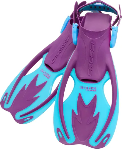 Cressi Aletas Rocks, aletas cortas de talón abierto para niños con correas ajustables para snorkel y natación - Cressi: Calidad Desde 1946