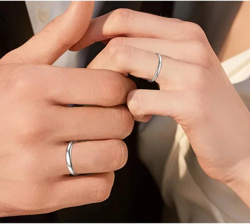 Miniatura 2 de ChicSilver 235mm 925 Sterling Silver Ring Customizable Plain Dome High Polished Wedding Band Comfort Fit Size 4-12 (with Gift Box)