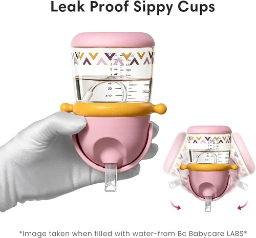 Miniatura 2 de bc babycare Vasos para sorber de paja para niños pequeños, vasos antiderrames para bebés de 1 año en adelante, taza para beber