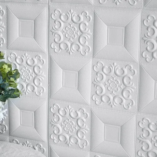 Miniatura 9 de Efavormart - Paquete de 10 paneles de pared de 52 pies cuadrados con diseño francés 3D, papel tapiz de espuma para despegar y pegar para dormitorio