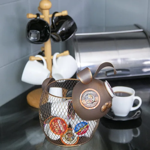 Miniatura 2 de Made Easy Kit Organizador de cestas de cápsulas de café, decoración útil, compatible con cápsulas Keurig K-Cup, decoración funcional de barra